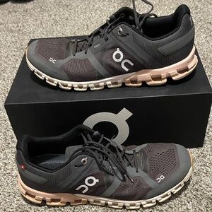 On Running Black and Pink Performance Sneakers